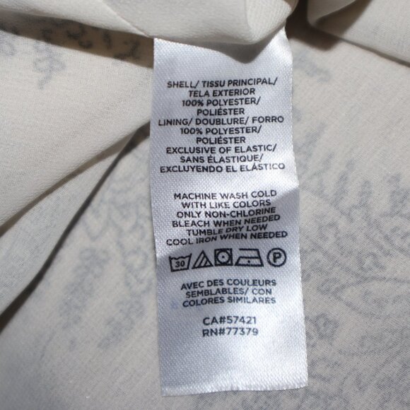 Ann Taylor | Shimmer Ruffle Floral Blouse, Size S - Picture 8 of 8